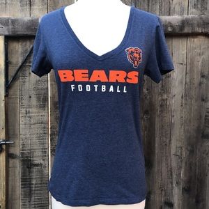 NFL Football Chicago Bears V-neck Blue T-shirt